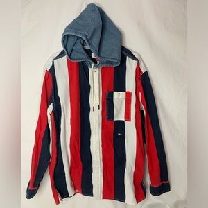 Tommy Hilfiger Denim hoodie button long sleeve size M